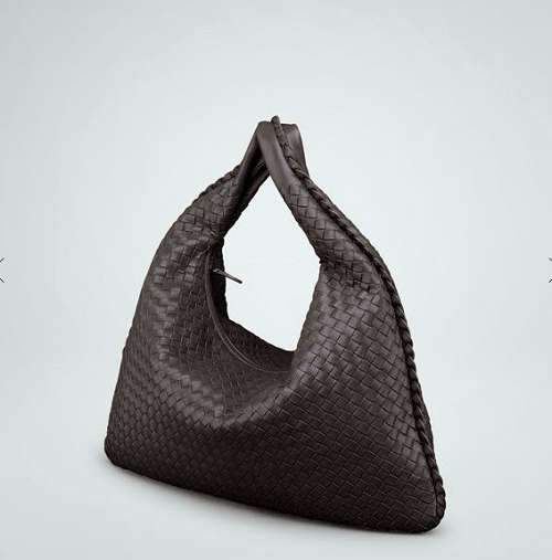 Bottega Veneta Nappa Hobo Lambskin Bag 5091 dark brown